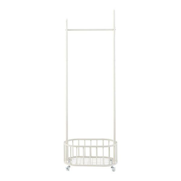 Rullbar klädhängare Risør stål vit [en.casa]