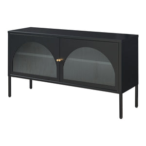 Tv-bänk Karlskrona 115x35x64 cm stål [en.casa] 