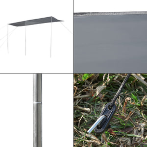 Husvagnsmarkis Beuningen 400x240x235 cm Grå [pro.tec]