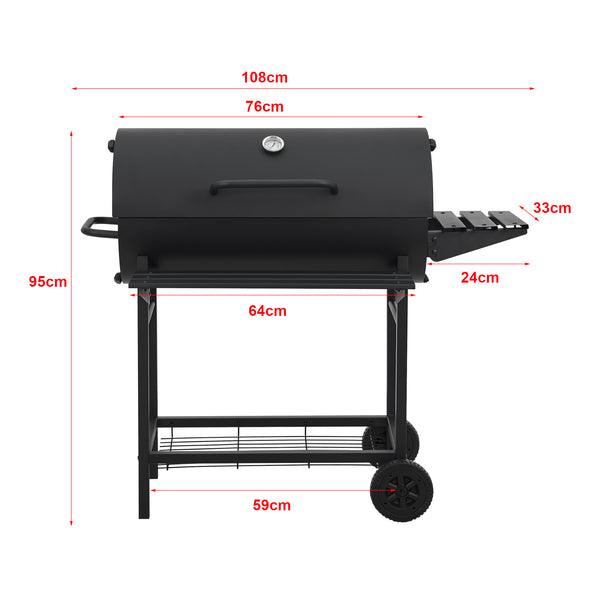 Armento grillvagn 95x108x61cm svart [casa.pro]