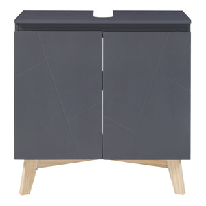 Tvättställsskåp Overath 60x60x30cm Grå [en.casa]