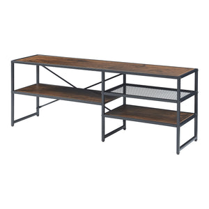 TV-bord Västiarharg 120x30x46 cm Svart/Walnut-look [en.casa]