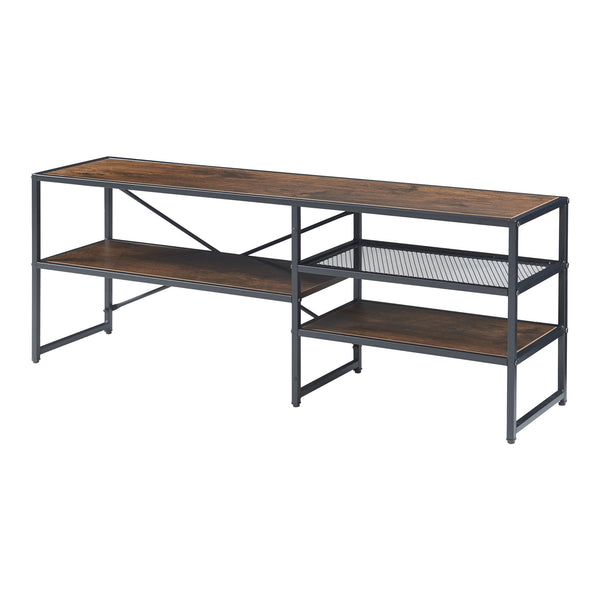 TV-bord Västiarharg 120x30x46 cm Svart/Walnut-look [en.casa]