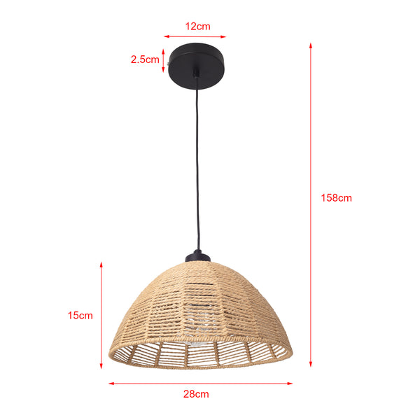 Taklampa Romsey Metall+Rattan [lux.pro]