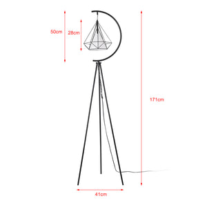 Golvlampa Austell Metall 171cm Svart/Vit [lux.pro]