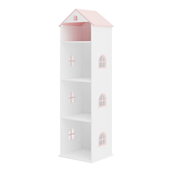 Barnhylla Vipsali 140x40x35 cm Vit/Rosa [en.casa]