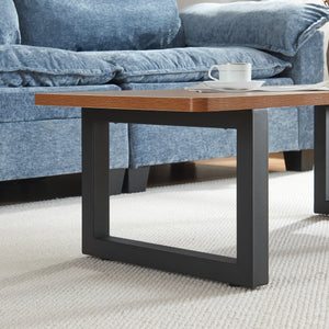 Bordställ 2-pack Lunderskov 35x50cm Svart [en.casa]