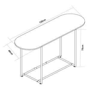 Konsolbord Nordfron 120x40x75 cm Marmor, vit [en.casa]