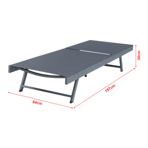 Solstolsset Baragiano 2-del Aluminium [casa.pro]