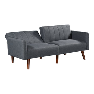 Sovsoffa Malå med liggfunktion 175x70x72 cm Grå [en.casa]
