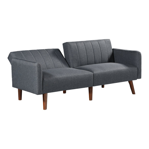 Sovsoffa Malå med liggfunktion 175x70x72 cm Grå [en.casa]