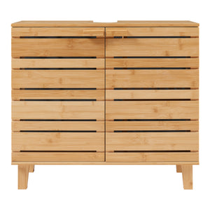 Tvättställsskåp Epind 60x66x30 cm Bambus Natur [en.casa]