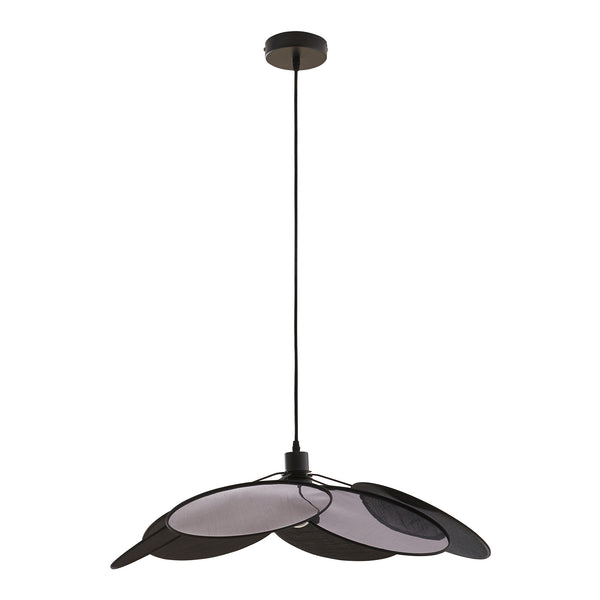 Taklampa Blackwood Metall/Textil Svart [lux.pro]