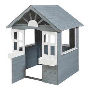 Barnlekshus Vesa 138x120x102 cm Tallträ Grå [casa.pro]