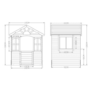 Barnlekshus Lulä Lekstuga 130x115x101 cm Trä [casa.pro]