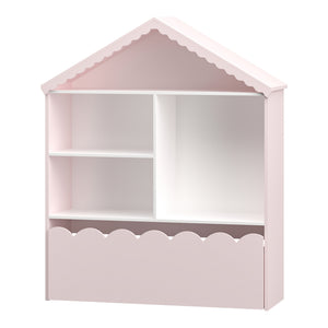 Barnhylla Vestnes 114x91x30 cm Cotton Candy/Vit [en.casa]