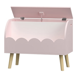 Leksakslåda Vestnes 60x30x44 cm Cotton Candy/Vit [en.casa]