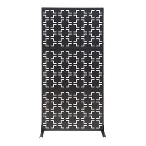 Inomhusavskiljare Aaskis Stål 200x100x50 cm Svart [casa.pro]