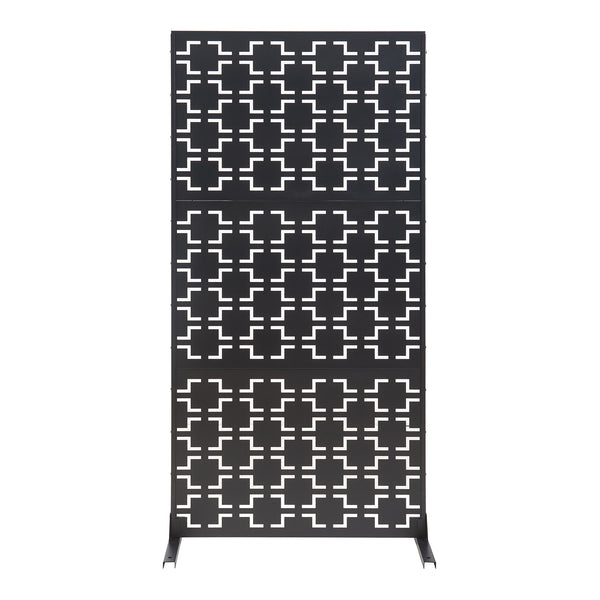Inomhusavskiljare Aaskis Stål 200x100x50 cm Svart [casa.pro]