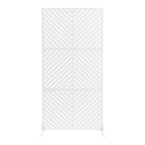 Inomhusavskiljare Kekan Stål 200x100x50 cm Vit [casa.pro]