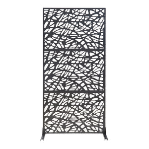 Inomhusavskiljare Poskind Stål 200x100x50 cm Svart [casa.pro]