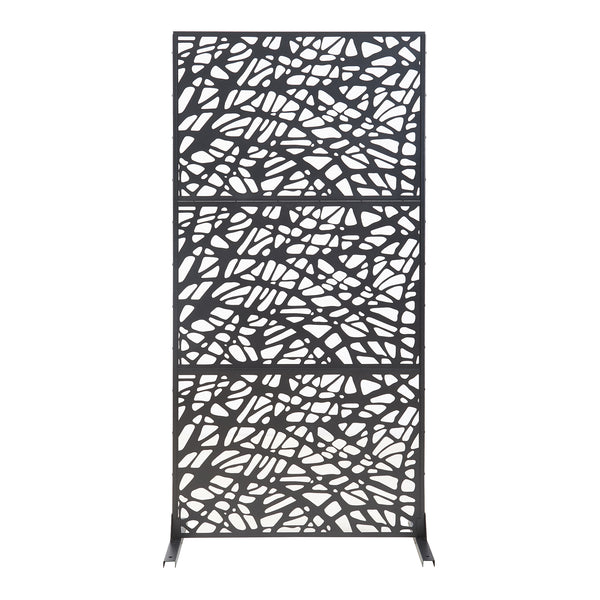 Inomhusavskiljare Poskind Stål 200x100x50 cm Svart [casa.pro]