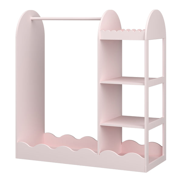 Barnklädhängare Vestnes med spegel 100x94x38 cm Cotton Candy [en.casa]