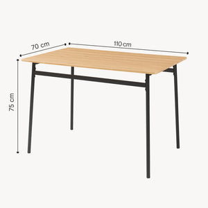 Ätgrupp Pollenev 5-del. Svart/Ekoptik [en.casa]