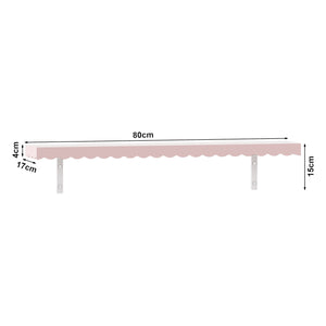 Barnvägghylla 2-pack Vestnes 80x17x4 cm Cotton Candy [en.casa]