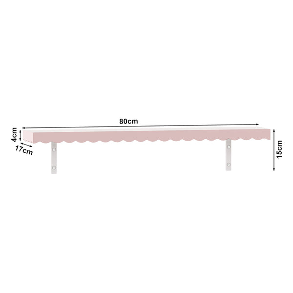 Barnvägghylla 2-pack Vestnes 80x17x4 cm Cotton Candy [en.casa]