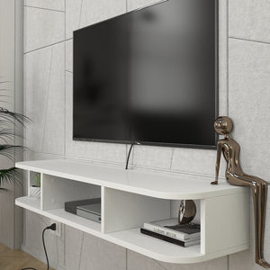 TV-lågt skåp hängande Oundsvas 120x30x19 cm Vit [en.casa]