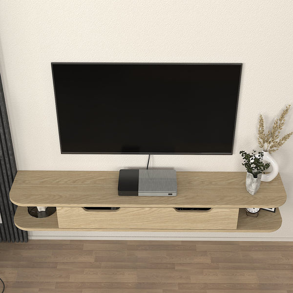 TV-lågt bord hängande Karjali 150x30x19 cm eklook [en.casa]