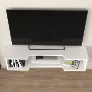 TV-lågt bord hängande Yrela 120x30x26 cm Vit [en.casa]