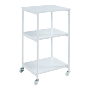 Rullbar skrivbord för skrivare Janertu 82x39x35 cm Vit [en.casa]