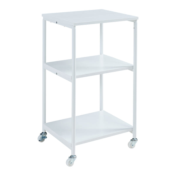 Rullbar skrivbord för skrivare Janertu 82x39x35 cm Vit [en.casa]