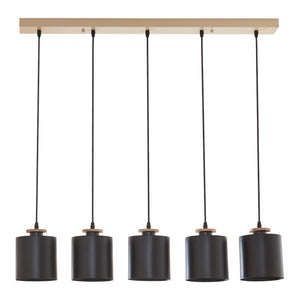 Taklampa Posdand 130x90x14 cm Trä/Svart [lux.pro]