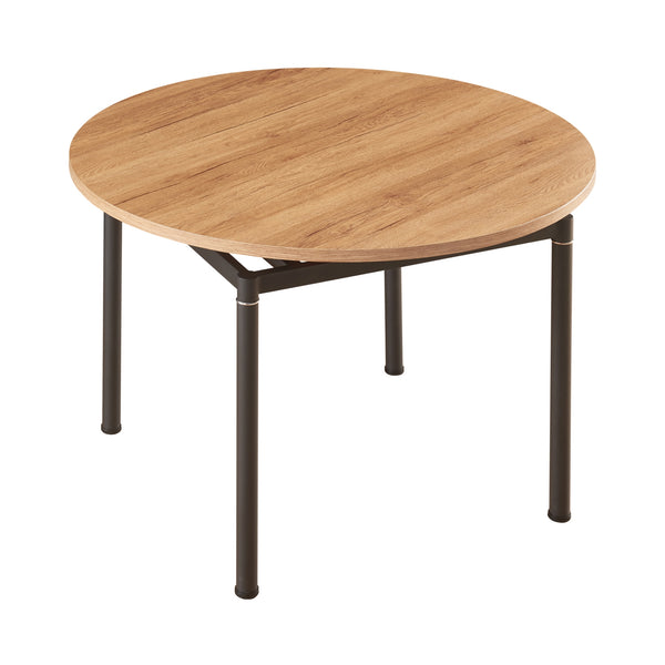 Matgrupp Hemnes 5-del rund Ljusbrun [en.casa]