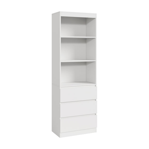 Bokhylla Les 180x60x35 cm vit [en.casa] 