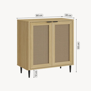 Sideboard Lukhomso 83x80x40 cm Eklook/Rattanlook [en.casa]