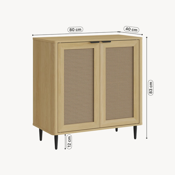 Sideboard Lukhomso 83x80x40 cm Eklook/Rattanlook [en.casa]
