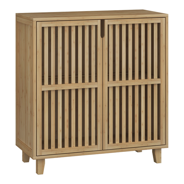 Sidobord Sirgerg 77x72x33 cm Bambus Natur [en.casa]