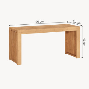 Skobänk Korjad 90x33x43 cm Bambus [en.casa]
