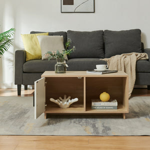 Soffbord Kenta 80x45x40 cm Sonoma-eklook/Vit [en.casa]