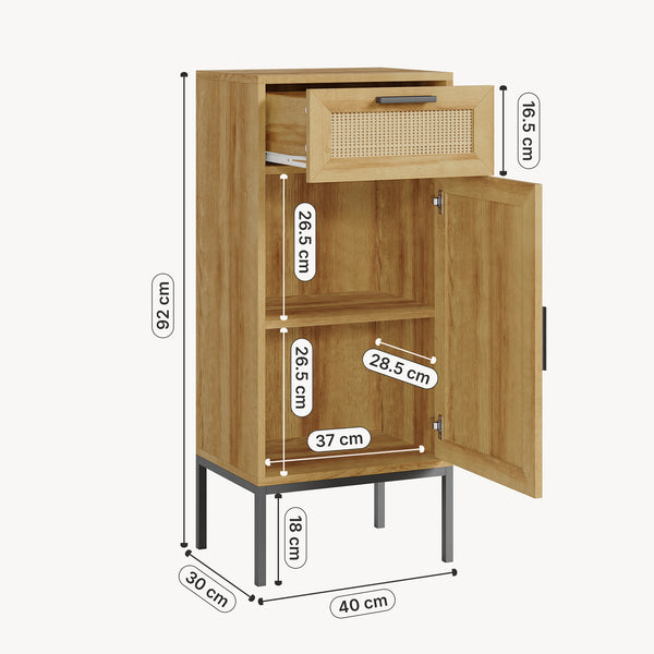 Badrumsskåp Marhasa 92x40x30 cm Eklook/Svart [en.casa]