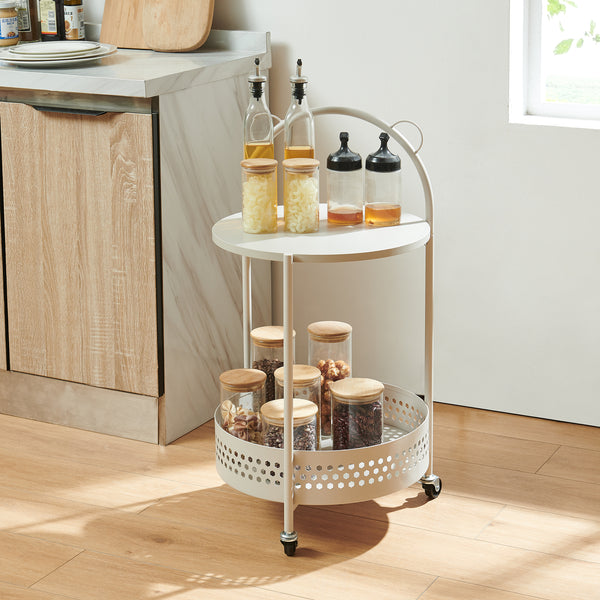 Serveringsvagn Jässaatka stål 76x40 cm grå [en.casa]