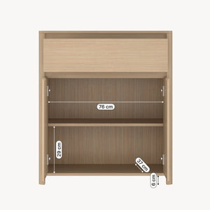 Sidobord Takranmaa 88x79x39 cm Eklook [en.casa]
