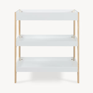 Skötbord Oupilu med 2 hyllor 91x82x53 cm Vit [en.casa]