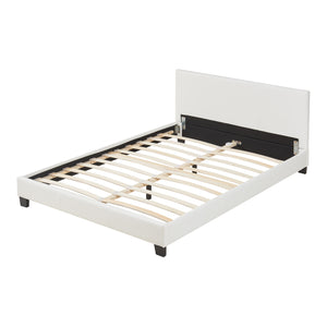 Corium® Dubbelsäng Falsterbo - konstläder (140 x 200 cm) - vit