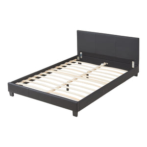 Dubbelsäng Falun konstläder 140 x 200 cm svart Corium® 
