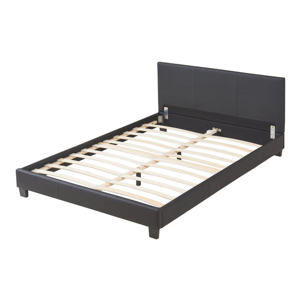 Dubbelsäng Falun konstläder 140 x 200 cm svart Corium® 
